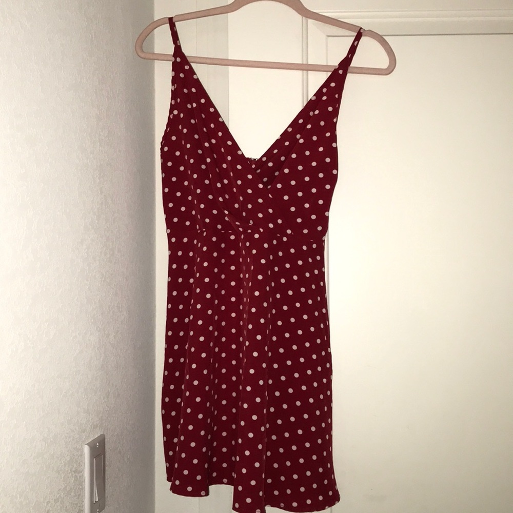 red polka dot dress